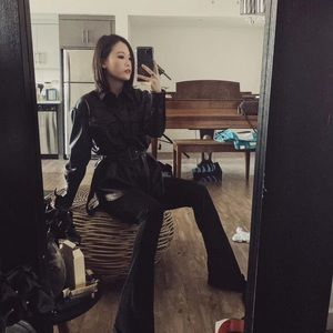 Faux Leather jacket. Bought for modelling. In good condition.